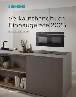 SIEMENS Katalog in Hann Münden | Verkaufshandbuch Einbaugeräte 2025 | 2024-10-29T00:00:00.000Z - 2025-12-31T00:00:00.000Z