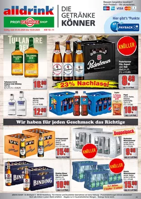 alldrink Katalog in Waldböckelheim | alldrink flugblatt | 2025-03-02T00:00:00.000Z - 2025-03-15T00:00:00.000Z