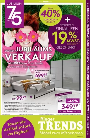 Möbel Rieger Katalog in Schmölln | Tolles Angebot für alle Kunden | 2025-03-06T00:00:00.000Z - 2025-03-20T00:00:00.000Z