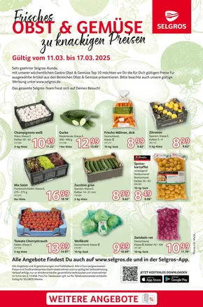 Selgros Katalog in Falkensee | Obst & Gemüse | 2025-03-11T00:00:00.000Z - 2025-03-17T00:00:00.000Z