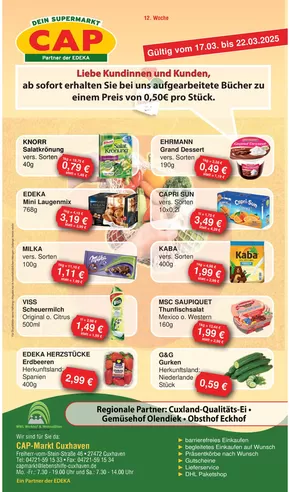 CAP Markt Katalog in Otterndorf | Top-Deals für alle Kunden | 2025-03-17T00:00:00.000Z - 2025-03-22T00:00:00.000Z