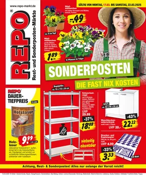 Repo Markt Katalog in Bad Frankenhausen-Kyffhäuser | Tolles Angebot für Schnäppchenjäger | 2025-03-17T00:00:00.000Z - 2025-03-22T00:00:00.000Z